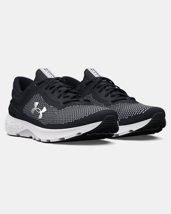 Men's UA Charged Escape 4 Knit Running Shoes in Black image number 3